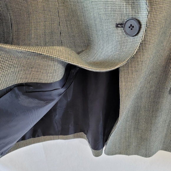VTG Pendleton Gray Houndstooth 100% Wool Single Breasted Blazer 16 Office Siren - Picture 6 of 11